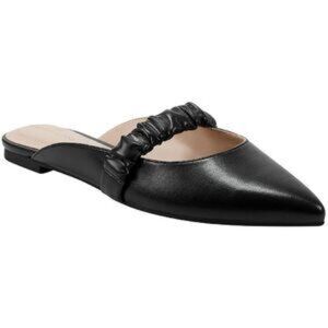 Bandolino Sonny Black Pointed Toe Comfort Flat Mules Women's Size 10
